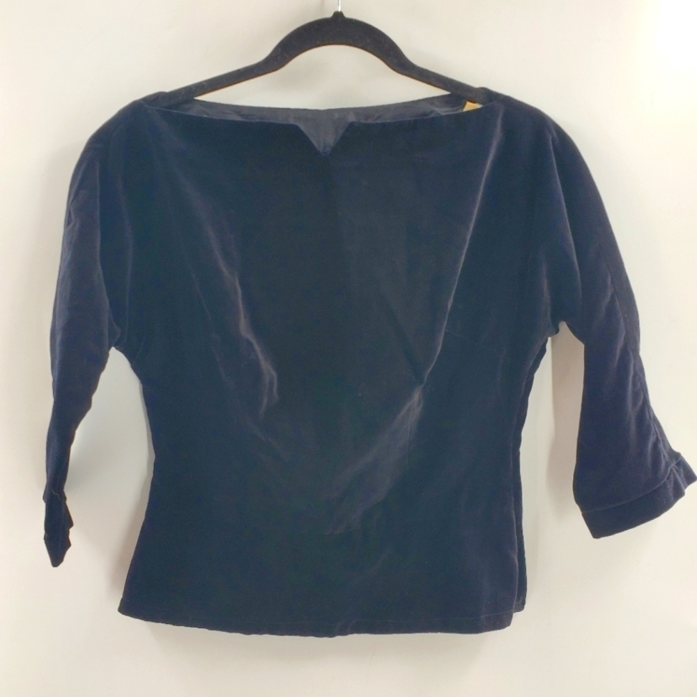 Vintage Carol Martin black velvet top
